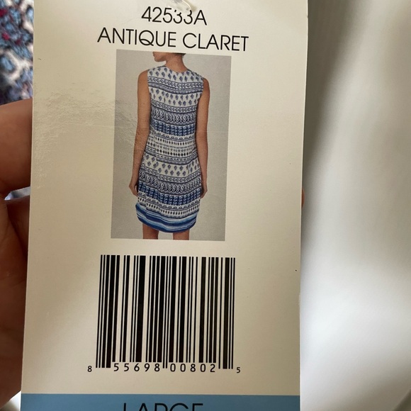 beachlunchlounge Blue and White Sleeveless Sundress - Picture 3 of 4